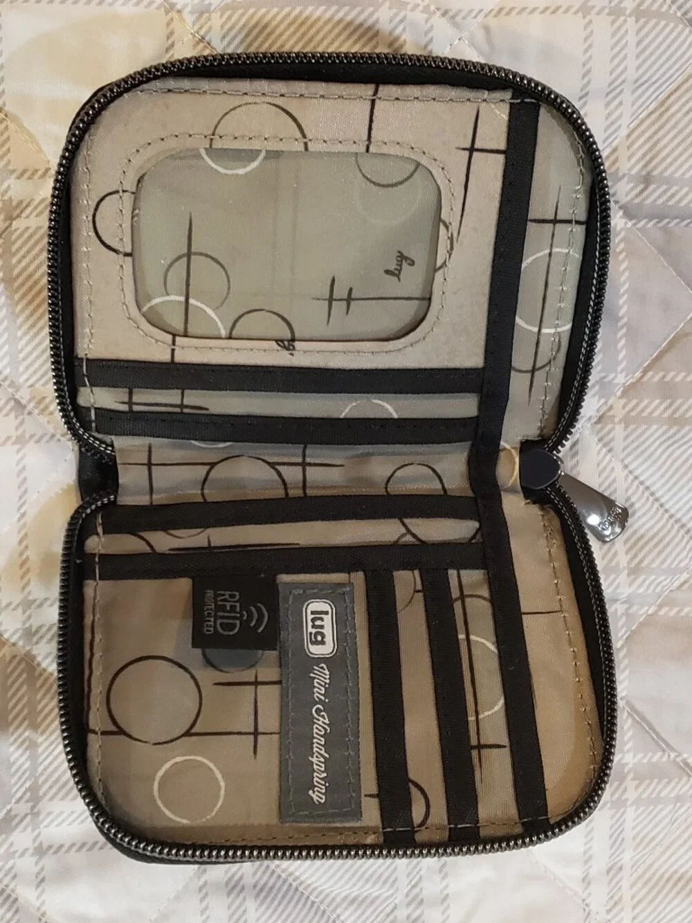 Lug Mini Handspring RFID Wallet in Black